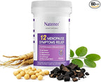 Menopause Supplement for Women, Relieves 12 Menopausal Symptoms* | Black Cohosh + Soy Isoflavones + Ashwagandha + Moringa | for Alleviate Hot Flashes*, Night Sweats*, Weight* & Mood Swings*