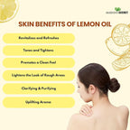 Pure Carrier and Essential Oils for Skin Care, Hair, Body Moisturizer for Face-Anti Aging Skin Care (Lemon Oil, 4oz)