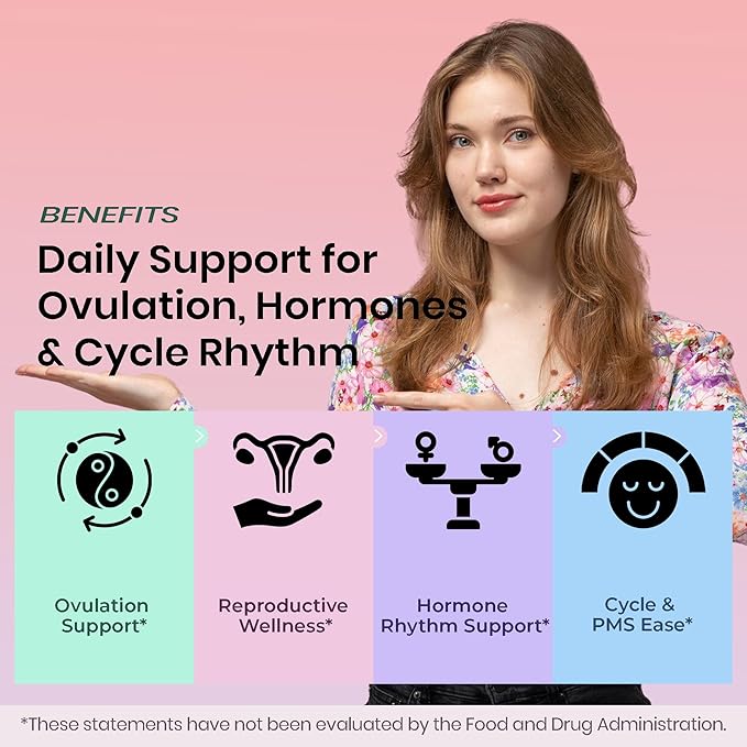 Women’s Advanced Herbal PCOS & PCOD Support | Science-Backed Hormone & Cycle Care for Fertility & Ovulation | Myo-Inositol, D-Chiro, Berberine, Cinnamon & Vitamins | Vegan, Non-GMO, 120 Caps