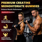 Creatine Monohydrate Gummies 6000mg for Men & Women, Sugar Free Creatine Gummy for Pre & Post Workout, High Absorption Supplement with BCAA, Support Boost Strength, Endurance & Muscle Recovery