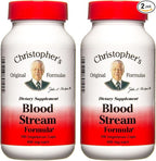 Christopher's Original Formulas Blood Stream Formula - Blood Circulation Supplements - Supports Vein Elasticity, Clean & Pure Bloodstream - Pack of 2