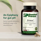 Standard Process Zymex Capsules - Digestive Health Support - Supports Intestinal Health & Balanced pH - Gut Health Supplement with Rice Bran, Spanish Moss, Carrots & Beets - Non-Dairy - 150 Capsules