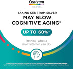 Centrum Silver Women's Multivitamin for Women 50 Plus, Multivitamin/Multimineral Supplement with Vitamin D3, B Vitamins, Non-GMO Ingredients, Supports Memory and Cognition in Older Adults - 100 Ct