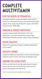 New Chapter Women’s Multivitamin 55+, Astaxanthin, B6, B12, D3, Vitamin C & Zinc, Immune, Heart, Cellular Energy, and Bone Support, Gentle on The Stomach, One Daily, Non-GMO, Gluten-Free, 72 Tablets