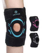 ABYON Knee Brace Men & Women – Adjustable Knee Support for Meniscus Tear, ACL, MCL & Arthritis – Neoprene Patella Stability Wrap with Dual Side Spring Stabilizers & Patella Gel Pad for Pain Relief & Injury Recovery – See How to Size Video Before Ordering