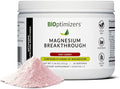 BIOptimizers Magnesium Breakthrough Drink - 8 Forms of Magnesium, Electrolytes, Sleep Health, Stress, Muscle Recovery, Heart Support | Glycinate, Citrate, Malate- Tart Cherry