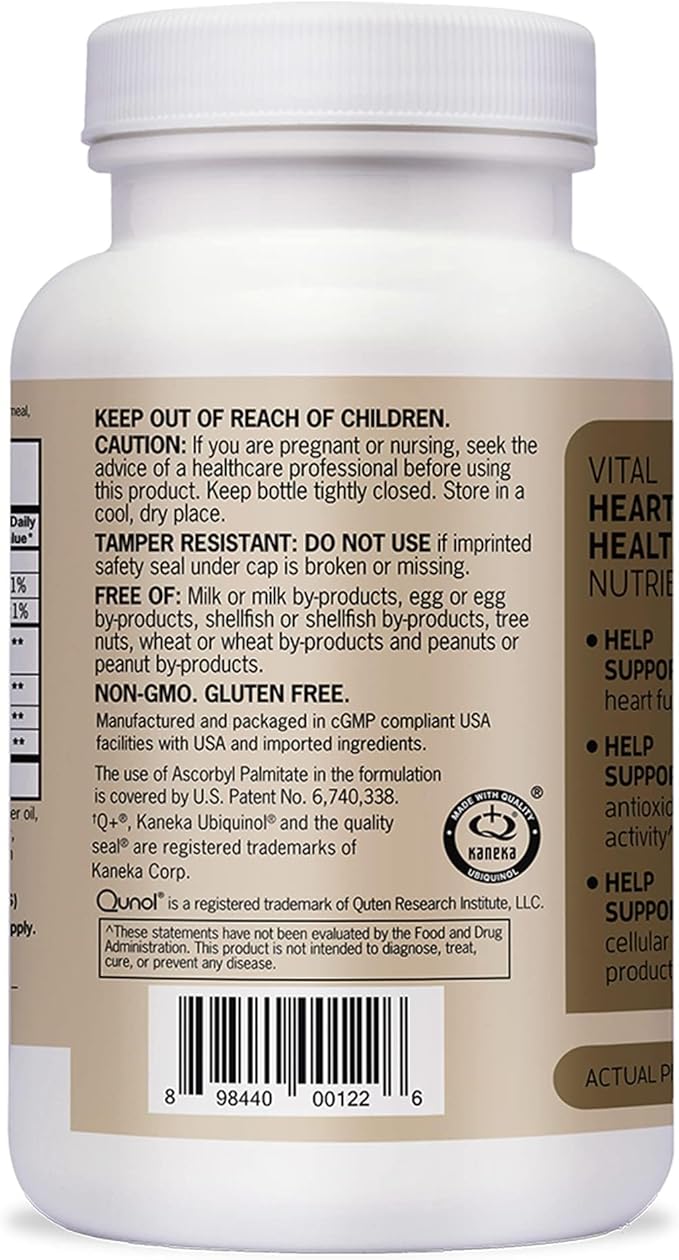 Qunol Plus Ubiquinol CoQ10 100mg with Omega 3 Fish Oil 250mg,Extra Strength Antioxidant Supplement,90 Count (Pack of 2)