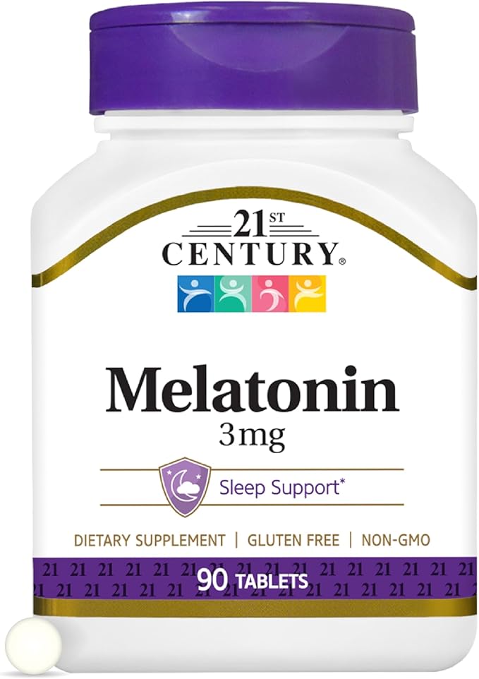 21st Century Melatonin 3 mg Tablets, 90 Count