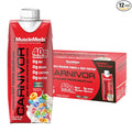 MuscleMeds Carnivor RTD, Ready to Drink Protein, Lactose Free, Sugar Free, 40g Isolate Protein, Muscle Building, Recovery, Halal Certified, Fruity Cereal, 16.9 Fl Oz (Pack of 12)