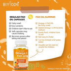 Omega-3 Fish Oil Supplements: Pure 1000mg Omega-3 Gummies Support Heart Joint Eye Brain Immune Health 60 Gummies 30 Day Supply