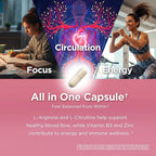Mood & Vitality Supplement for Women – Energy, Focus & Balance | with Moringa, Korean Ginseng, Garlic, L-Arginine, L-Citrulline, Zinc & Vitamin B3 | 60 Capsules