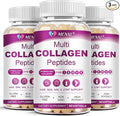 Multi Collagen Peptides Softgel for Women & Men - Type I, II, III, V, X - Hydrolyzed Collagen Peptides with Biotin, Vitamin C & Hyaluronic Acid - Support Skin Hair Nail & Joint - Non GMO, 180 Softgel