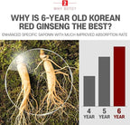 BOTO 6 Year Korean Red Ginseng Extract Pure Stick Gold | Premium Korean Ginseng Supplement for Daily Vitality | 30 Sachet