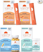 Uqora Complete Regimen with 2 Packs Flush, Defend & Promote- Urinary Tract Support with D-Mannose, Vitamin C, Green Tea Extract, Probiotics & More- Comprehensive Bladder Health Support*- 3-Part Bundle