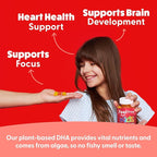 Feel Great Vitamins Kids DHA Gummies with Omega 3 6 9, Vitamin C (2-Pack) | Supports Healthy Brain Function, Vision & Heart Health | Gluten Free, Vegetarian | 60 Gummies