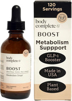 BODY COMPLETE RX Boost Drops with Maca Root, Amino Acids, L Glutamine, Niacin, and Rhodiola for Energy, Digestion, and Thyroid Support for Women, Plant Based, 60 ML