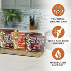 Bone Broth Collagen Powder 16g Collagen Protein per Serving Supports Joints Skin Nails & Gut Health Made from Real Beef Bone Broth Savory Collagen for Soups & Stews Mushrooms Herb Flavored 15 Servings