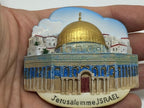WitnyStore Tiny Dome of The Rock at Al-Aqsa Mosque Old City of Jerusalem, Israel Western Asia Tourist Attractions Resin Refrigerator Magnet Traveler Souvenir Gift Memento 3D Fridge Magnets