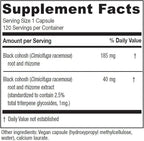 Vitanica Black Cohosh, Cimicifuga Extract Plus, Vegan, 120 Capsules