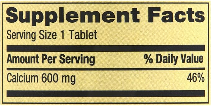 Spring - Valley Calcium 600mg Natural Bone Health Calcium - 100 Tablets Pack of 3