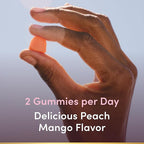 Nature’s Bounty Hair Growth Gummies for Supporting Thicker, Fuller Hair with Biotin, Silicon & Arginine, Peach Mango Flavor – Gluten Free, Contains No Lactose, Sodium or Fish, 60 Count/30 Servings