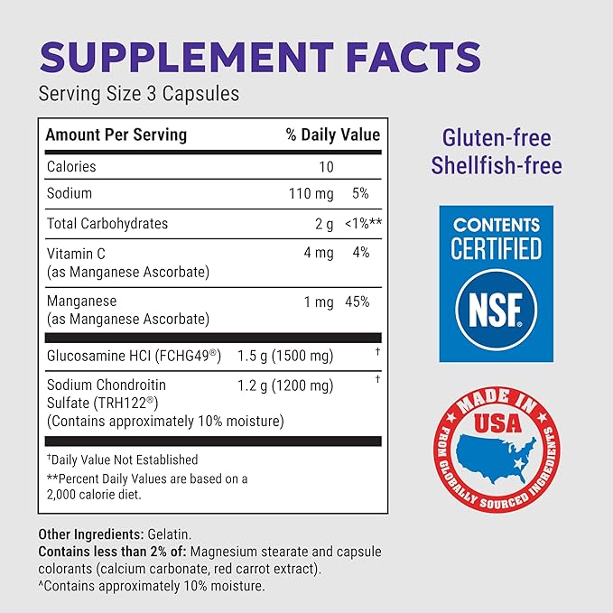 Nutramax Laboratories Cosamin® DS Joint Health Supplement with Glucosamine & Chondroitin for Adult Men & Women, Joint Supplement, 210 Capsules
