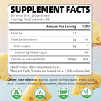 Pack of 2 Calcium Citrate Gummies 1200mg, Chewable Calcium Supplements for Women & Men, Sugar Free Calcium Gummies for Bone, Muscle & Immune Support, Pineapple Flavor, 120 Count