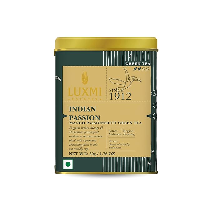 Luxmi Estates - Indian Passion 50g, 1.76 Oz loose tin caddy, Herbal tea