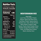 Kaizen Mediterranean Protein Rice, 20g Protein, Low Carb (6g Net Carbs), Keto-Friendly, Gluten-Free, Made with Plant-Based Lupini Beans, High Fiber, 8 Ounce, Pack of 3