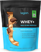 LEGION Whey+ Protein Whey Isolate from Grass Fed Cows (Mocha Cappuccino, 30 Servings) - Whey Protein Isolate Powder Low Calorie, Non-GMO Sugar Free, Lactose and Gluten Free, All Natural Protein Powder