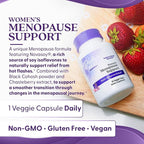 Doctors Best Womens Menopause Support (Soy Isoflavone, Black Cohosh, Chaste Tree), Multi-Symptom Relief, Non-GMO, Gluten Free, Vegan 30 Veggie Caps