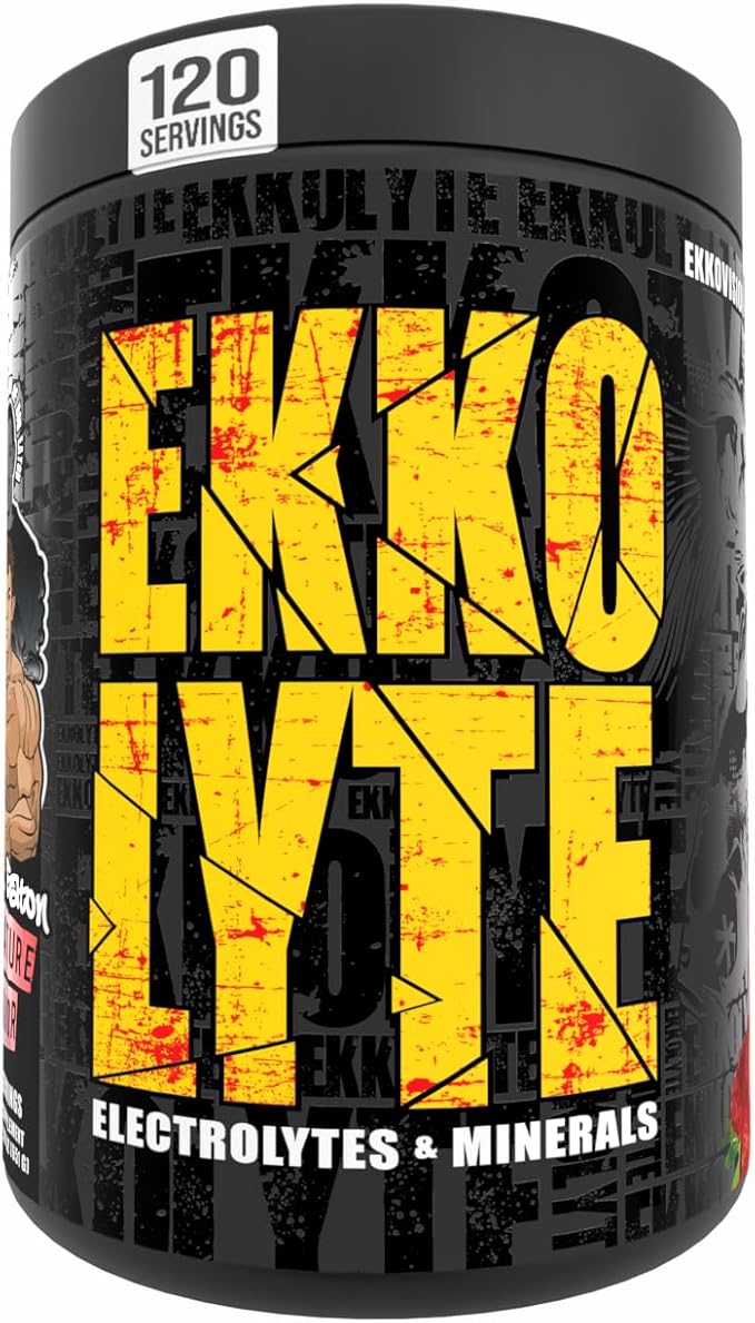 Ekkovision Ekkolyte Electrolytes & Minerals Powder, 50 MG Vitamin C & 155 MG Magnesium for Hydration Support, Electrolytes for Women & Men, Strawberry Banana Flavored Electrolyte Mix, 120 Servings