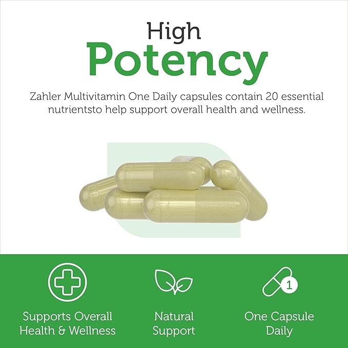 Zahler - One Daily Vegan Multivitamins for Women & Men (60 Count) Kosher Essential Vitamins & Minerals with Whole Food Spectra Blend - Vegetarian and Vegan Vitamins for Adults