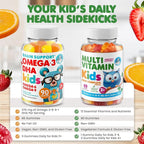 DR. MORITZ Omega 3 Gummies (90 Count) and Kids Multivitamin Gummies Bundle (60 Count) - for Daily Health Support - Vegan DHA Omega 3 for Kids - Non-GMO Toddler Vitamins -Yummy Kid Vitamins