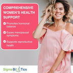 Women’s Hormone Balance Support - Herbal Supplement for Menopause, Hormonal & Reproductive Health - Non-GMO Supplements with Soy Isoflavones, Black Cohosh, Dong Quai - 60 Capsules