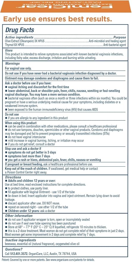 FemiClear for Bacterial Vaginosis Symtoms - Fast Relief for Discomfort, Itching & Discharge, pH Balance & Vaginal Health Support, Freshness & Odor Control, All-Natural Organic Ingredients, 2-Day Dose