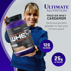 Ultimate Nutrition Prostar Whey Protein Powder Isolate, Cardamon - Low Carb, High Protein Powder Shake for Muscle Gain & Recovery - Low Sodium, Low-Fat & Keto Friendly - 2 lbs Tub