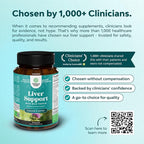 Liver Cleanse Detox & Repair - Milk Thistle Supplement for Digestion & Immune Health - Ginger Root, Choline & Dandelion Root - Herbal Liver Support with Silymarin, Beetroot & Artichoke - 70 Count
