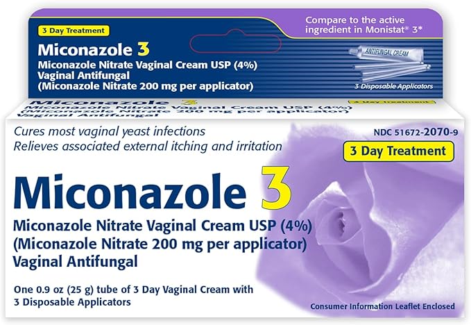 TARO 3-Day Yeast Infection Treatment for Women – 4% Miconazole Nitrate Vaginal Cream 25g Tube, Designed for Fast, Effective Feminine Care and Relief
