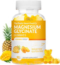 Magnesium Glycinate Gummies 1000mg - 90 Ct | Magnesium Potassium Supplements for Relaxation, Stress Relief, with Vitamin D, B6, CoQ10 for Calm Mood & Sleep Support - Mango Pineapple Gummies