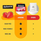 Airborne 1000mg Vitamin C with Vitamin D & Zinc, Sugar Free Multivitamin Immune Support Supplement, Antioxidants Vitamins A C & Vitamin E, 30 Effervescent Tablets, Very Berry Flavor