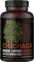 Chaga Mushroom Capsules Supplement for Immune Health Support - 120 Vegetarian Capsules