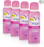 Vagisil Odor Block Dry Wash Spray for Feminine Hygiene, Gynecologist Tested, Hypoallergenic, 2.6 Ounces (Pack of 4)