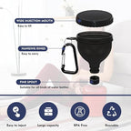 2 Pcs Protein Powder Container, Portable Protein Powder Travel Container, Protein Powder Funnel, Water Bottle Funnels for Powder Mixes, Pre Workout/Gym Supplement Funnel Keychain (50ml+100ml)