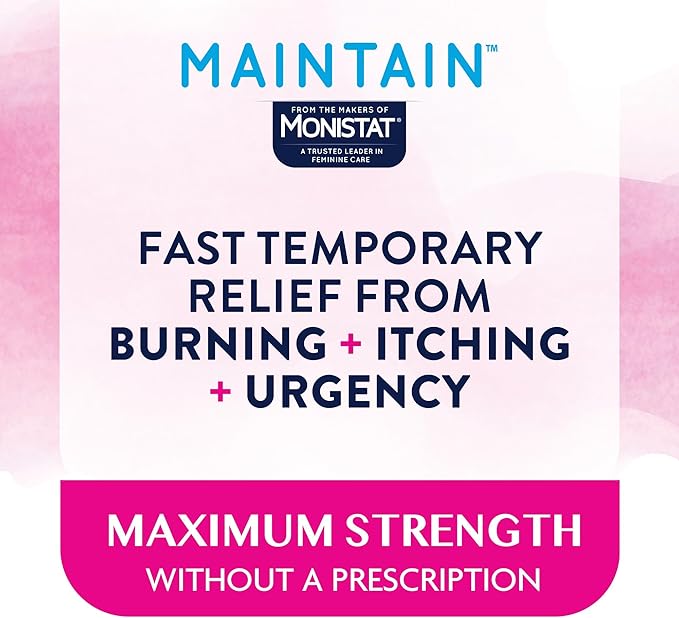 Monistat Maintain UTI 2-in-1 Test & Pain Relief Kit, 2 Test Strips & 12 Urinary Pain Relief Tablets, 2 Minute Results and Maximum Strength Pain, Burning and Urgency Relief