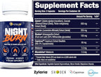ALPHA LION Night Burn, Metabolism Booster for Weight Loss, Less Body Fat, More Muscle, Promotes Lean Body, Calorie Burning Supplement, Relax Better, Promote Healthy Cortisol (60 Capsules)