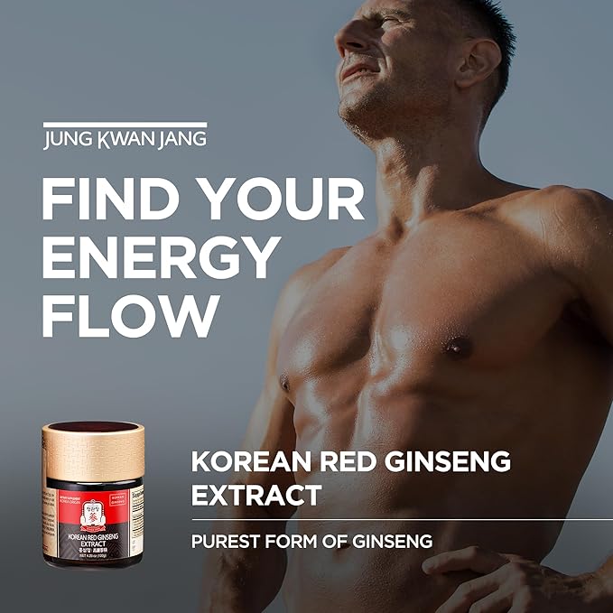 JUNG KWAN JANG Korean Red Panax Ginseng Extract Extra Strength, Energy Boost, Performance, Boost Immune System, Stamina, Blood Circulation and Mental Health Support, Memory, Productivity - 240g