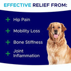 Dog Joint Supplement Large Breed - Glucosamine & Chondroitin Treats for Dogs - Supplement w/Omega-3, MSM - Made in USA - Joint Pain Relief - 240 Mobility Chews