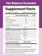 Black Girl Vitamins Her Balance Vaginal Probiotic Gummies – pH Balance & Odor Support, Feminine Health + Urinary Tract Support, 2B CFU Lactobacillus, Vegan, Gluten-Free, Halal (30-Day Supply)