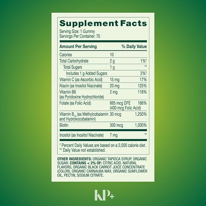 KP+ Vitamin B Complex | 70 Vegetarian Gummies | Supports Energy Metabolism & Nervous System Health | Strawberry Flavor | Pack of 2